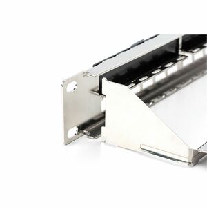 Digitus 24 Anschluss/AnschlüssePatch Panel - Schwarz - 1U Hoch - Rackmount, Schrankmontierbar