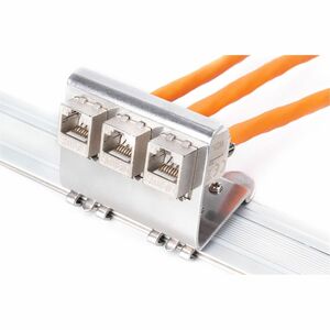 Digitus Befestigungsadapter für DIN Rail, Keystone-Modul - Metall, Edelstahl - 1 Stück