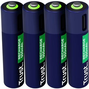 Trust Battery - 4Pack - Battery Rechargeable - AAA - 500 mAh Shelf Life