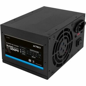 Fuente de Poder Acteck ATX Blazar Prime FT500P / 500W / 1x20+4 pin + 1xAtx 4 + 2xSata / 2xMolex 4 pin + 1x / Essential Negro