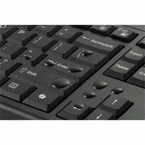 Kensington KB270 EQ Rechargeable AI keyboard with Copilot Key - Wireless Connectivity - Bluetooth/RF - 5 - 2.40 GHz - USB 