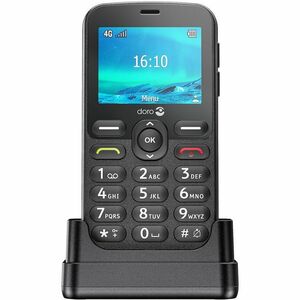 Doro 1880 17 MB Feature Phone - QVGA 320 x 240 - 4G - Schwarz - Bar - Entsperrt kein SIM-Lock - 1000 mAh Akku - VoLTE unte
