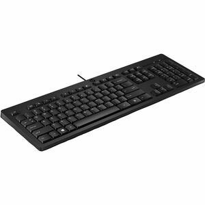 Clavier HP 125 - Pleine taille - Câble Connectivité - USB Type A Interface - Français - Noir - Piston plongeur Pavé Numéri