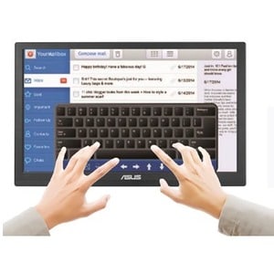 Monitor de pantalla táctil LED Asus VT168HR - 16" Class - 16:9 - 5ms - 39.6cm (15.6") Viewable - Projected Capacitive - 10