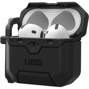 Urban Armor Gear Scout Rugged Charging Case Apple AirPods 4 - Black - Shock Absorbing, Drop Resistant, Anti-slip, Impact R