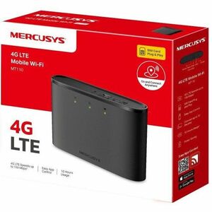 Modem/Router wireless Mercusys MT110 - Wi-Fi 4 - IEEE 802.11a/b/g/n - 1 SIM - 4G - LTE 2100, LTE 1800, LTE 850, LTE 2600, 