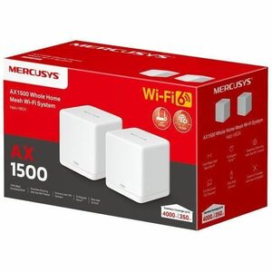 Router wireless Mercusys Halo H60X - Wi-Fi 6 - IEEE 802.11 a/b/g/n/ac/ax - Ethernet - Dual Band - 2,40 GHz ISM band - 5 GH