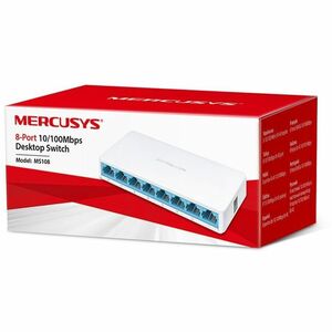 Switch Ethernet Mercusys MS108 8 Porte - Fast Ethernet - 100Base-T - 2 Layer supportato - Coppia incrociata - Desktop