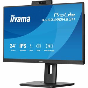 Moniteur LED iiyama ProLite XUB2490HSUH-B2 24" Class Webcam Full HD - 16:9 - Noir mat - 60,5 cm (23,8") Viewable - Technol