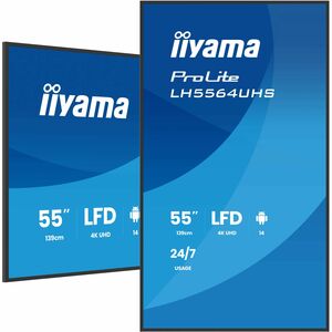 LCD Ecrans à affichages dynamiques iiyama ProLite LH5564UHS-B1AG 1397 mm - 24 Heures/7 Jours Operation - Vertical Alignmen