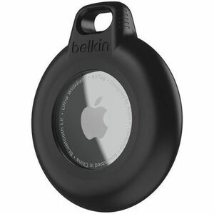 Belkin Bag, AirTag, Key Asset Tracking Tag Holder - 50.8 mm x 43.2 mm x - Plastic - 1 - Black, Transparent - Key Ring