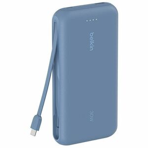 Belkin BoostCharge Power Bank - Blue - For Smartphone, iPhone, iPad mini, iPad Pro - 2 x Type-C 30W, 1 x Type-A 30W - 2000