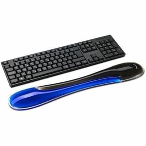 Kensington Slim Duo Gel Wrist Rest - 18 mm x 490 mm x 95 mm Dimension - Black, Blue - Gel - Strain Resistant - Keyboard - 