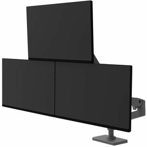 Ergotron Mounting Collar for Monitor - Black - 2 Display(s) Supported - 19.96 kg Load Capacity - Aluminium