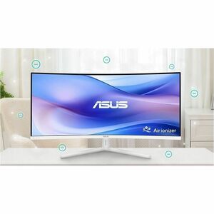 Monitor LED Asus VU34WCIP-W 863,6 mm (34") Class UW-QHD Schermo curvo - 21:9 - Bianco - 86,4 cm (34") Viewable - Vertical 