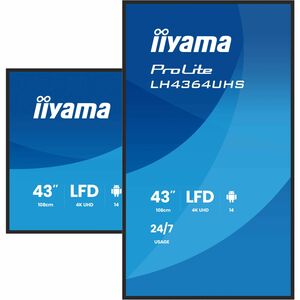 iiyama ProLite LH4364UHS-B1AG 1092,20 mm LCD Digital-Signage-Display - 24 Stunden/7 Tage Betrieb - Vertical-Alignment-Tech