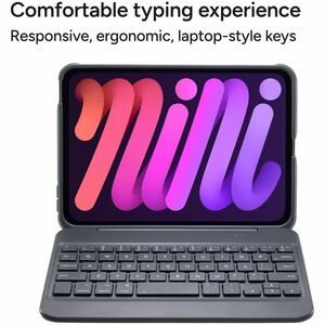 ZAGG Slim Book Keyboard/Cover Case Apple iPad mini (6th Generation), iPad mini (7th Generation) Tablet - Wear Resistant, T