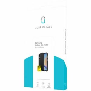 Just in Case Armor Case Rugged Case for Samsung Galaxy A36, Galaxy A56 Smartphone - Texture - Black - Anti-slip, Scratch R