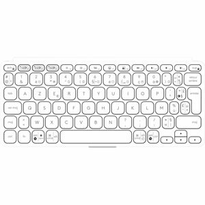 Logitech Keys-To-Go 2 Keyboard - Wireless Connectivity - French - AZERTY Layout - Pale Gray - Scissors Keyswitch - Bluetoo