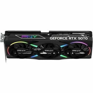 PNY NVIDIA GeForce RTX 5070 Grafikkarte - 12 GB GDDR7 - Gesamthöhe - 7680 x 4320 - 2,33 GHz Core - 2,69 GHz Boost-Taktfreq