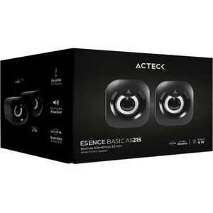 Bocinas para Computo Acteck Esence Basic AS215 / 3.5 mm / Sonido Estereo 2.0 / 6 W / Advanced Negro