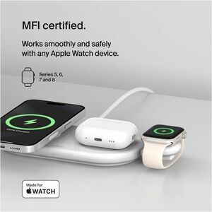 Belkin BoostCharge Induktionsladegerät - Weiß - für Smartwatch - Schnellaufladung
