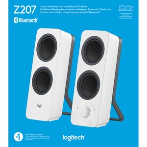 Système de Haut-Parleurs Logitech Z207 Bluetooth - 5 W RMS - Blanc - Bureau - 2