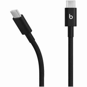 Beats by Dr. Dre USB-C to USB-C Woven Cable (1.5 m / 5 ft) - Bolt Black - 4.92 ft USB-C Data Transfer Cable for iPhone, iP