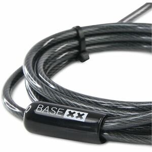 base xx Kabelschloss Für Notebook, Projektor, Monitor, Drucker - 1,50 m Kabel - Patentiertes T-Stahl-Schloss - Anthrazit -