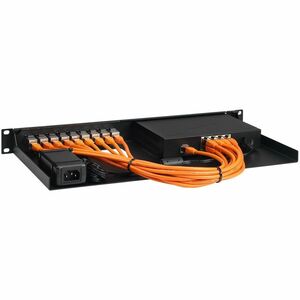 Kit de Mont Rack RACKMOUNT.IT SW-Rack 1U Montable en rack pour Réseau, Firewall Rail Depth - Jet Noir
