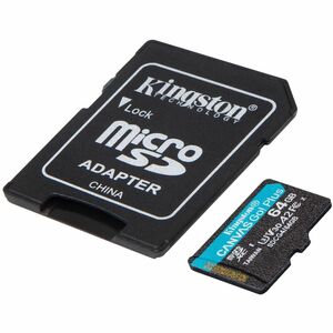 Kingston Canvas Go! Plus 64 GB Class 10/UHS-I (U3) V30 microSDXC - 200 MB/s Read