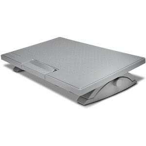 Kensington SoleMate Pro Footrest - Grey - 1 Box - 90 mm - 120 mm Adjustable Height - 18° Tilt - Fabric, Acrylonitrile Buta
