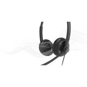 YEALINK YHS34 DUAL HEADSET FOR YEALINK IP PHONE. RJ9 HEADSET JACK HEARING PROTECTION LEATHER EAR CUSHIONS. REPLACING YHS33