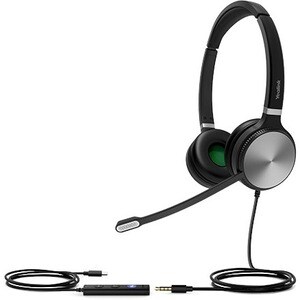 Yealink UH36 Dual UC Wired Over-the-head Stereo Headset - Black, Silver - Binaural - Ear-cup - 32 Ohm - 20 Hz to 20 kHz - 