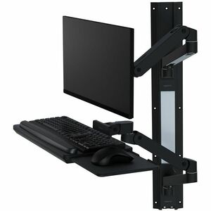 LX Pro Wall Mount System, Keyboard & Monitor Mount - Black