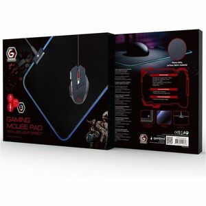 Mouse pad da gaming Gembird - Medio - 250 mm x 350 mm x 4 mm Dimensioni - Nero - Gomma naturale, Schiuma - Anti-scivolo - 