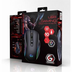 Mouse di gioco Gembird RAGNAR - USB 2.0 - Ottico - 10 Pulsante(i) - 10 Programmable Button(s) - Cavo - 7200 dpi