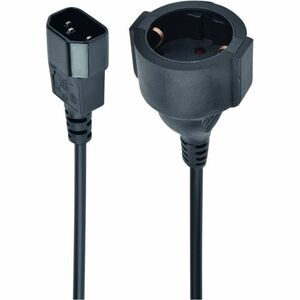 Cavo adattatore Cablexpert - 15 cm - Per UPS, PDU - IEC 60320 C14 / Schuko - 0.75mm2 Spessore - 10 A - Nero