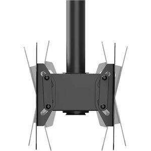 Neomounts Ceiling Mount for TV - Black - Height Adjustable - 2 Display(s) Supported - 58.4 cm to 109.2 cm (43") Screen Sup