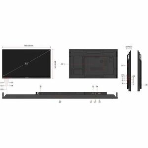 ViewSonic ViewBoard IFP6534 1651 mm 4K UHD LCD Collaboration Display - 8 GB DDR4 SDRAM - Ultra Fine Touch (UFT) - Touchscr