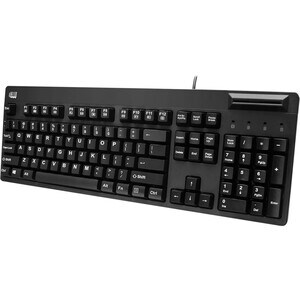 Adesso EasyTouch AKB-630SB-TAA Keyboard - Cable Connectivity - USB Interface - English (US) - Black - TAA Compliant - Memb