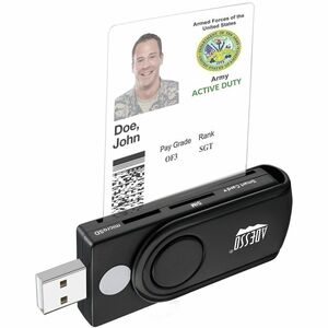Adesso SCR-200 Contact Smart Card Reader - Black - TAA Compliant - USB 2.0