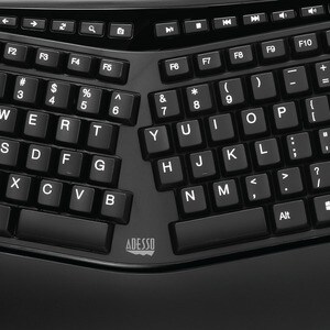 Adesso TruForm AKB-150UB Keyboard - Full-size - Cable Connectivity - USB Interface - English (US) - Membrane Keyswitch - 1