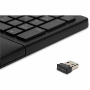 Kensington Pro Fit Ergo Keyboard - Wireless Connectivity - USB Type A Interface - English (UK) - Black - Bluetooth/RF - 4.
