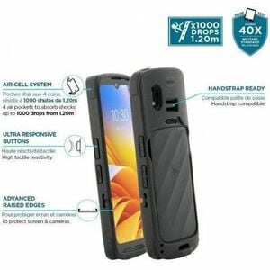 MOBILIS Protech Rugged Case for Zebra Mobile Computer - Black - Shock Resistant, Scratch Resistant, Dust Resistant, Drop R