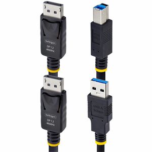 StarTech.com 10ft (3m) DisplayPort and USB 5Gbps KVM Cable, 4K 60Hz, Universally Compatible DP 1.2/USB 3.0 Combo Cable for