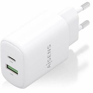 CARGADOR GAN 25W 1XUSB-C PD3.0 1XUSB-A QC3.0 BLANCO