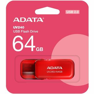 Unidad flash Adata UV240 - 64GB - USB 2.0 - Rojo - 5Año(s) Garantía