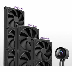 NZXT Kraken Plus 360 RL-KN360-B2 Cooling Fan/Radiator/Pump - Processor - 120 mm Maximum Fan Diameter - 3 x Fan(s) - 124.83