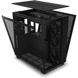NZXT H9 Flow CM-H92FB-01 Computer Case - ATX Motherboard Supported - Mid-tower - Glass, Tempered Glass, Steel, Galvanized 